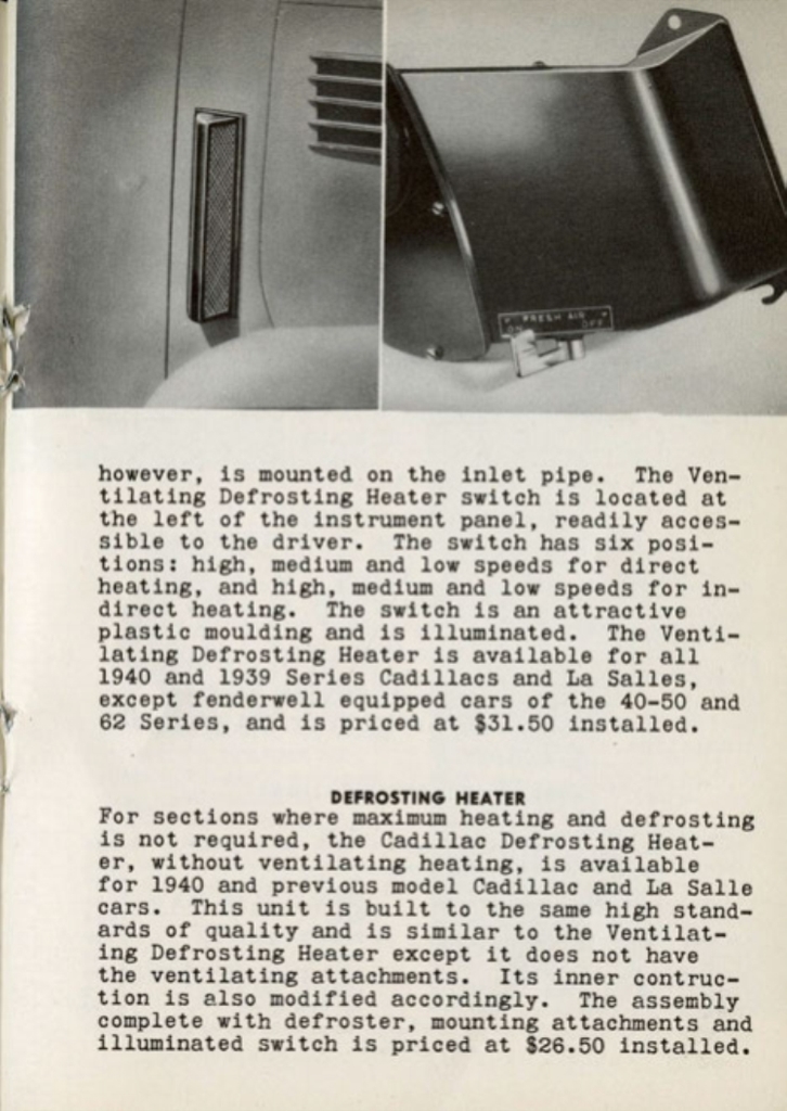 1940 Cadillac LaSalle Accessories Brochure Page 39